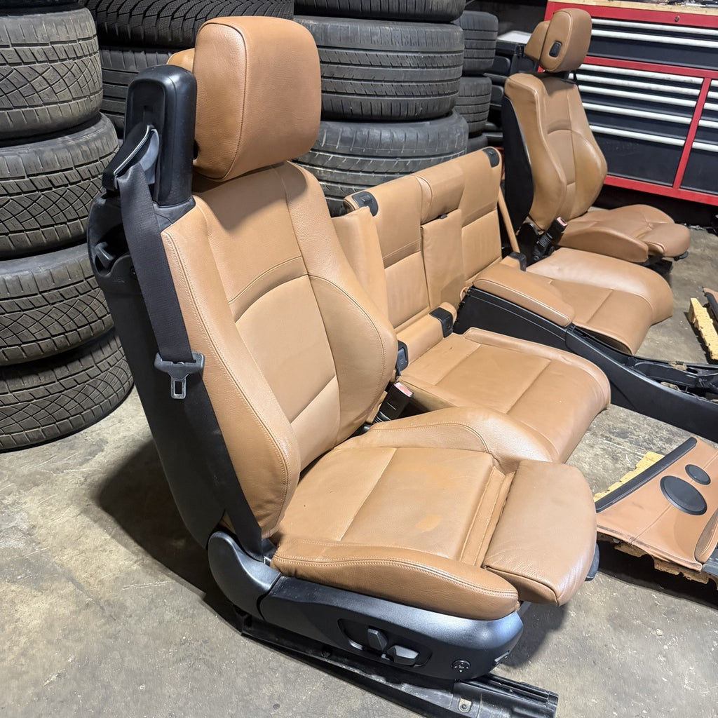 ☑️ 07-13 BMW E93 335 Convertible OEM Saddle Brown Interior Seats Complete Heated