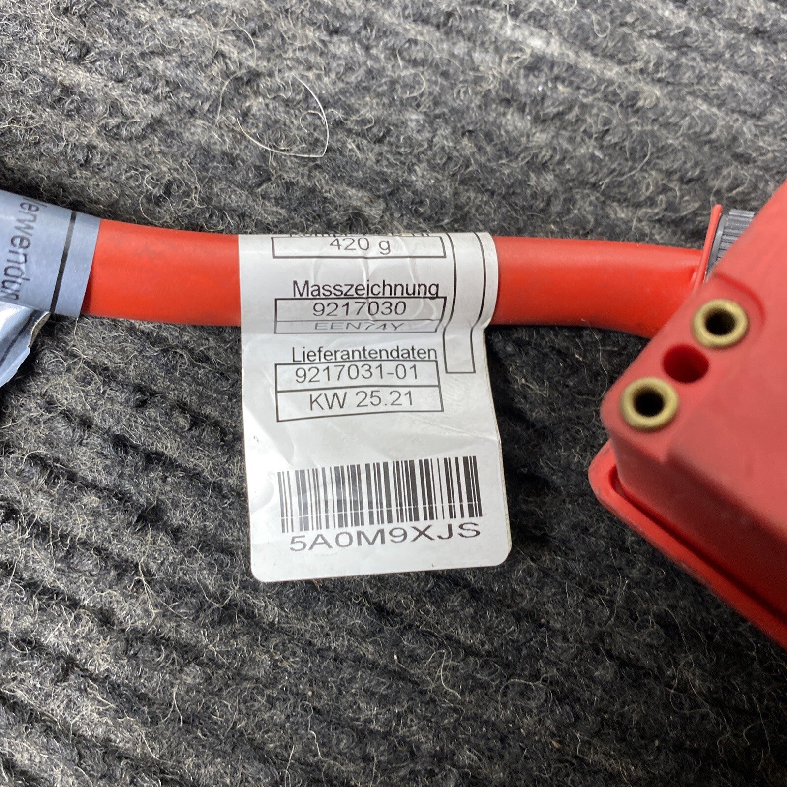☑️ 06-13 OEM BMW E82 E90 E92 M3 Battery Plus Pole Terminal Positive Red Cable