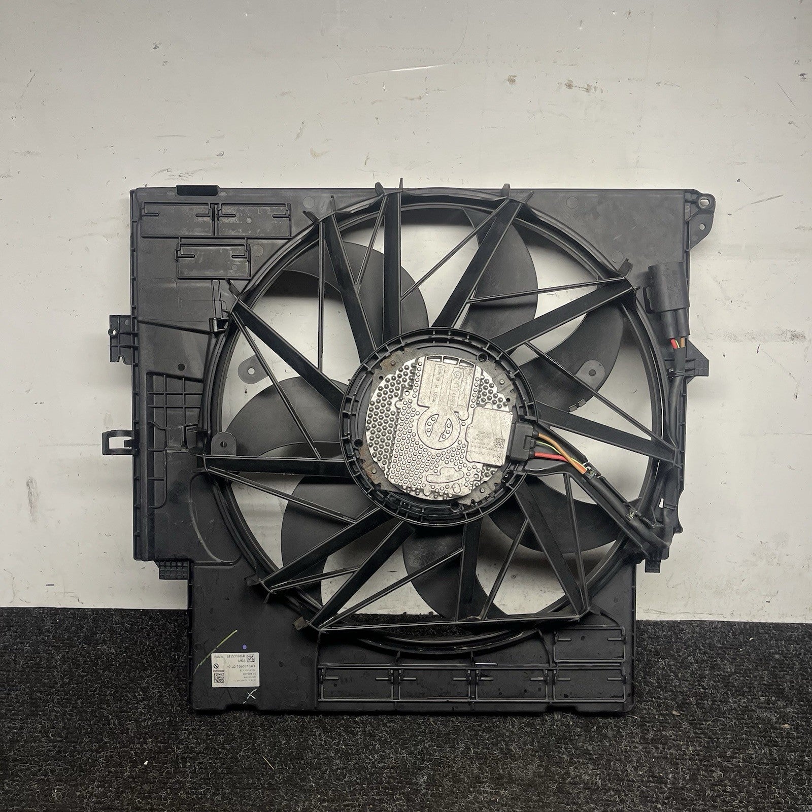 ☑️ 2011-2014 BMW F25 X3 XDRIVE35I N55 ENGINE RADIATOR COOLING FAN ASSEMBLY OEM