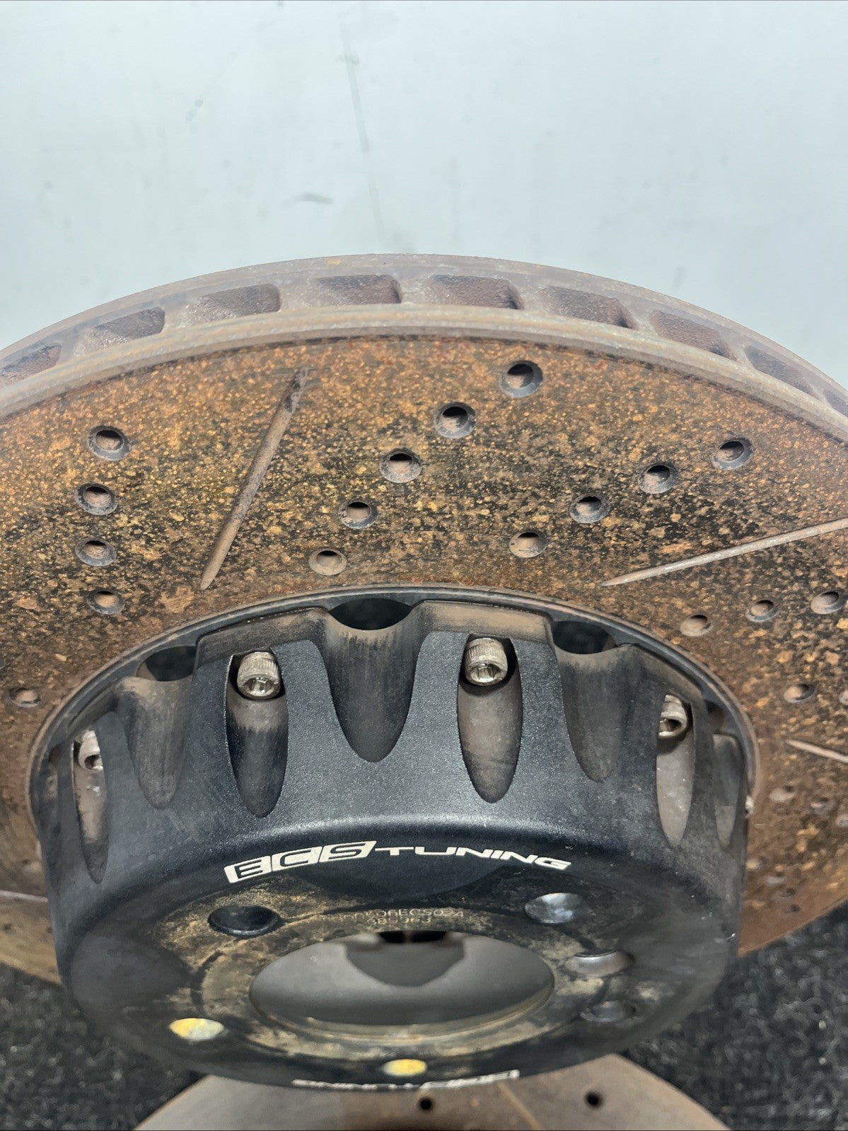 ☑️ BMW 135i ECS Tuning Cross-Drilled Slotted Semi-Floating Brake Rotor FULL SET
