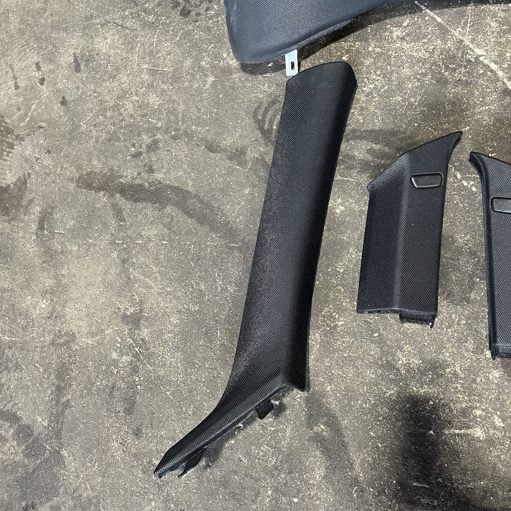 ☑️ 15-20 OEM BMW F36 Gran Coupe Black Headliner Pillars Visors SET Anthracite