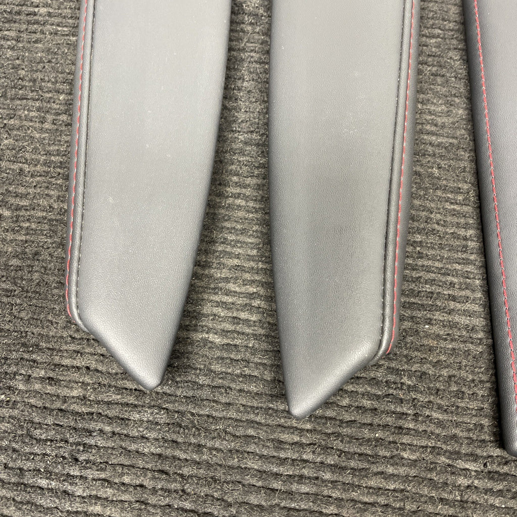 13-19 SCION FRS SUBARU BRZ 86 DOOR PANEL RED STITCHING LEATHER TRIM ARMREST SET