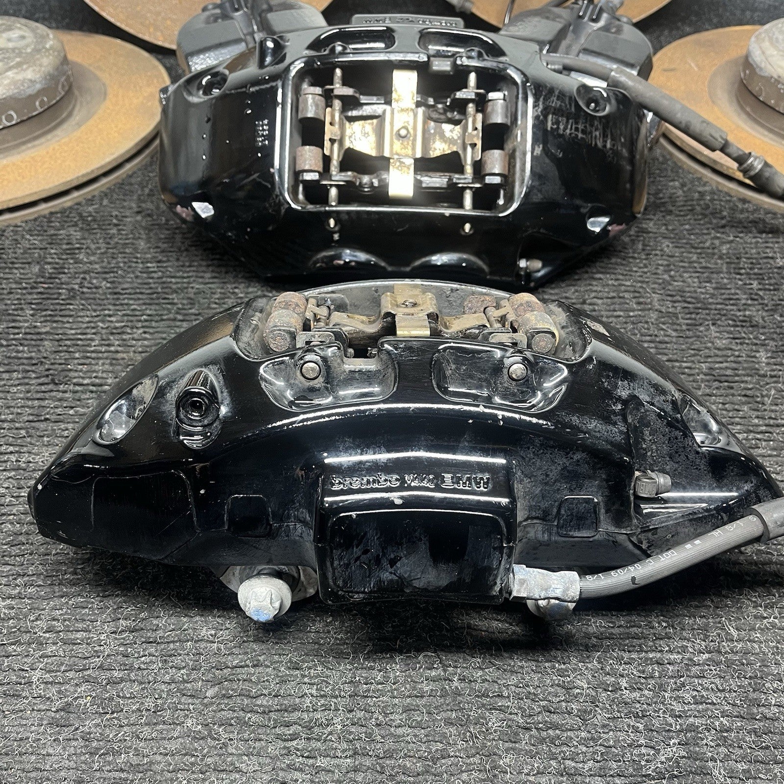 ☑️ BMW E70 X5M X6M (2010-2013) OEM BREMBO BRAKE CALIPER CALIPERS PADS ROTORS SET