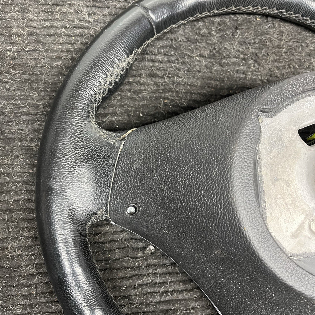 ☑️ 06-10 OEM BMW E92 E93 335 Sport Steering Wheel Black LEATHER w/ Manual