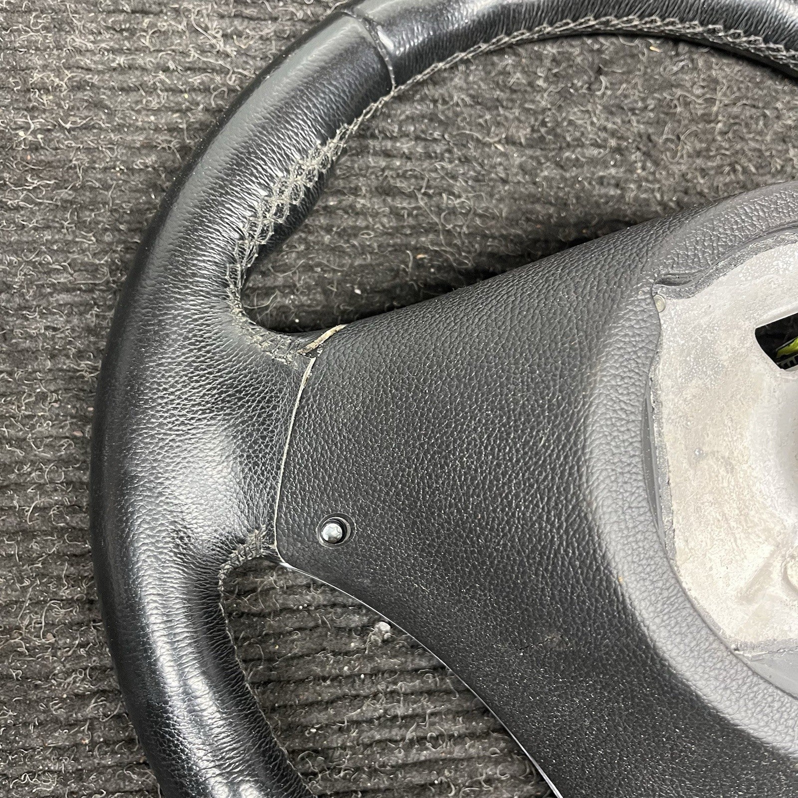 ☑️ 06-10 OEM BMW E92 E93 335 Sport Steering Wheel Black LEATHER w/ Manual