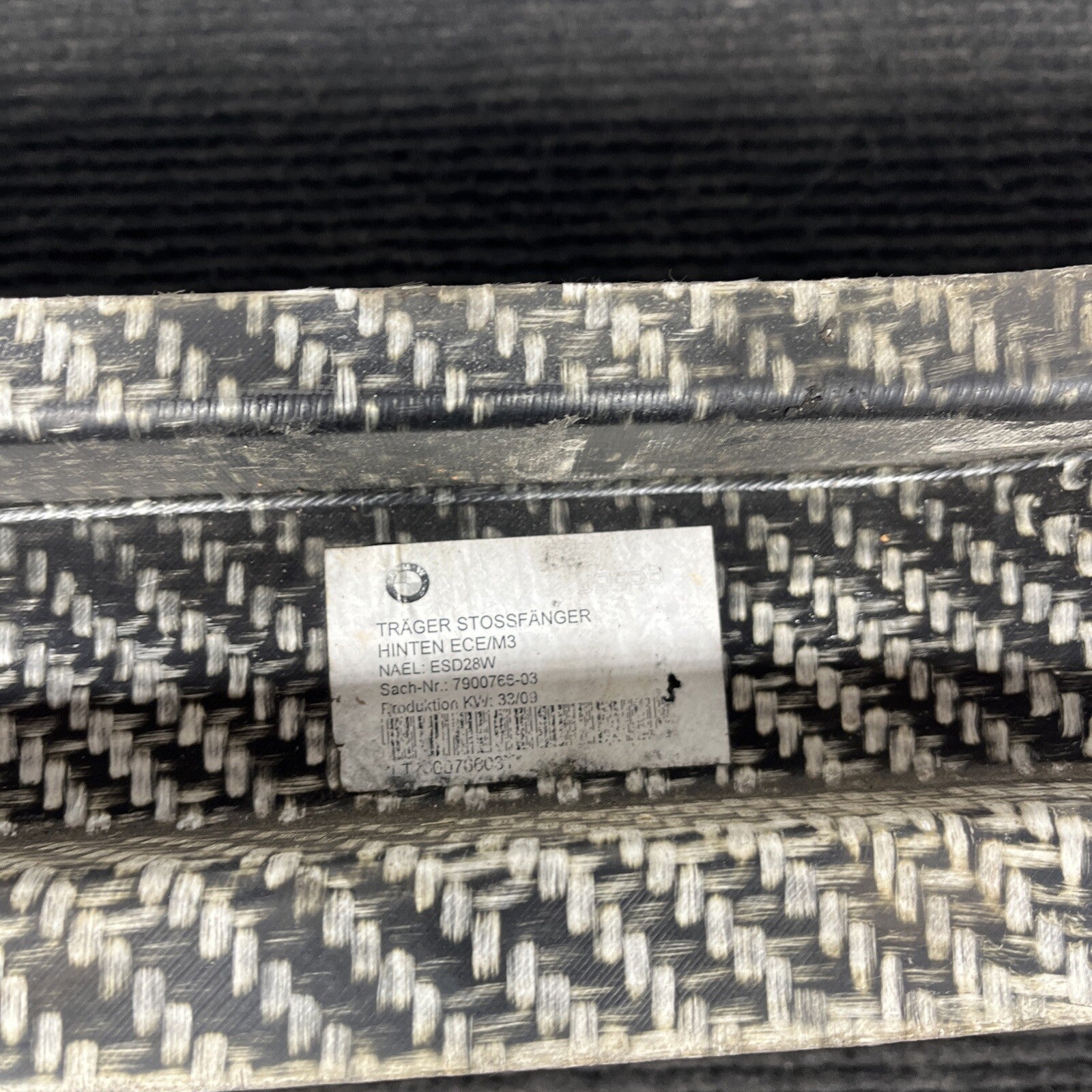 ☑️ 08-13 OEM BMW E92 E93 M3 Coupe Rear Bumper Reinforcement Rebar Carbon Fiber