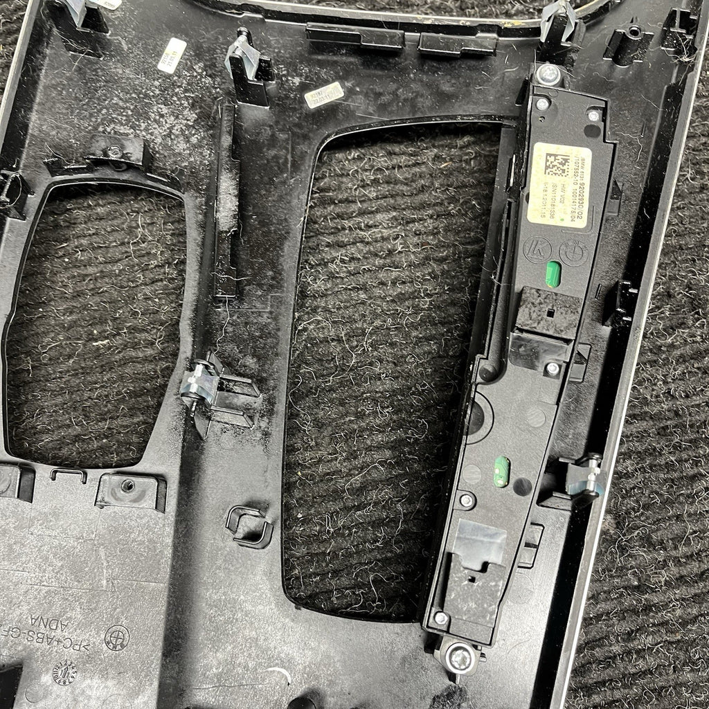 ☑️ 2011-2018 BMW X3 X4 F25 F26 FRONT CENTER CONSOLE SHIFTER TRIM PANEL ALUMINUM