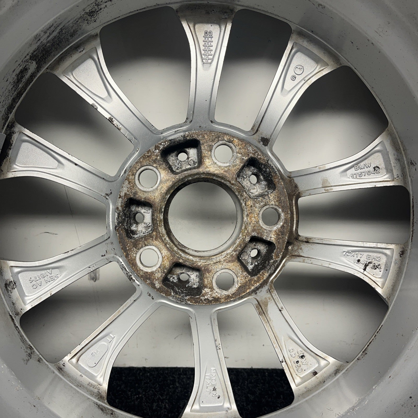 ☑️ Bmw E46 330 328 325 Oem Rim Factory Wheel 17" X 7" 10 Spoke Scuffs 6757042