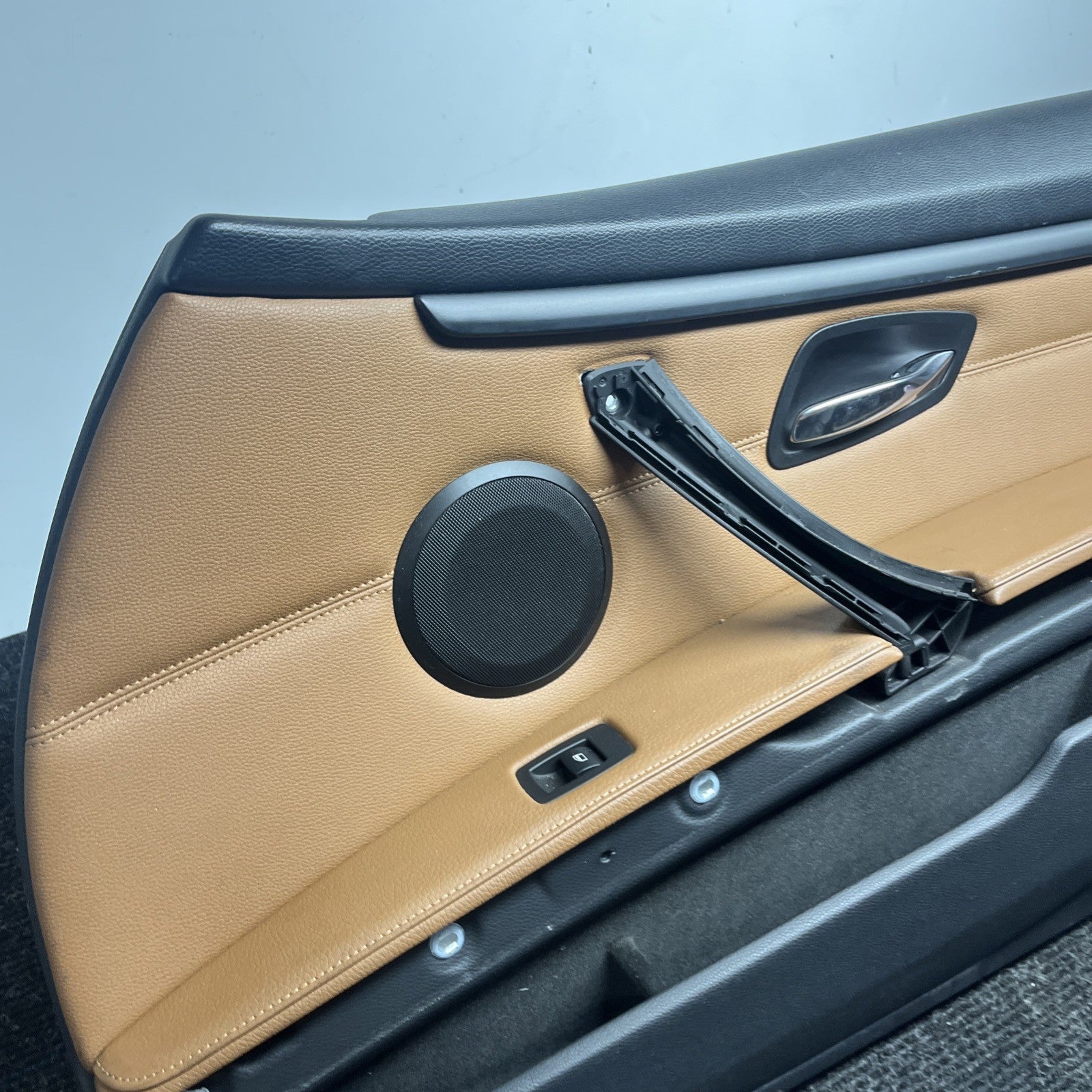 ☑️ 07-13 OEM BMW E93 E92 Front Passenger Door Card Panels Black Dakota LEATHER