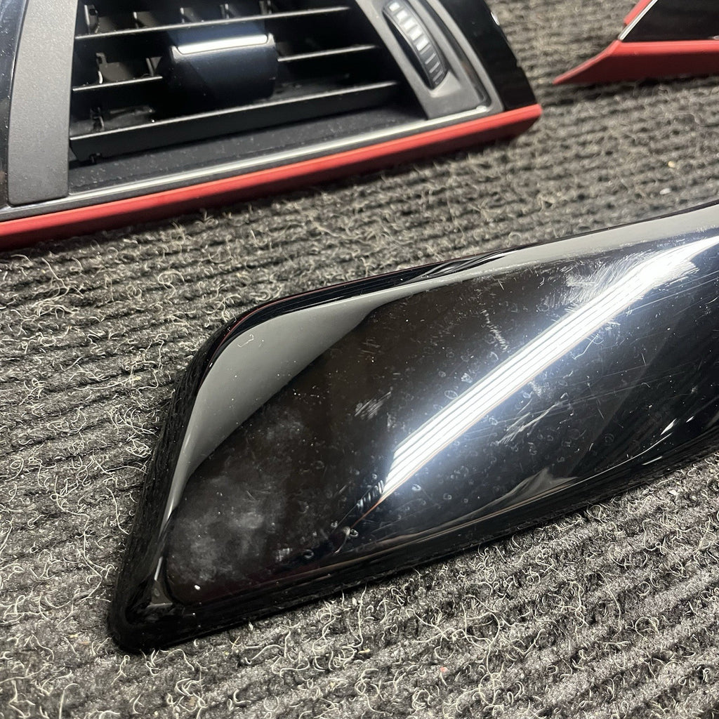 ☑️ BMW F22 F23 Interior Trim Set Black Red Sport Line Dash Vent Trim M235i OEM