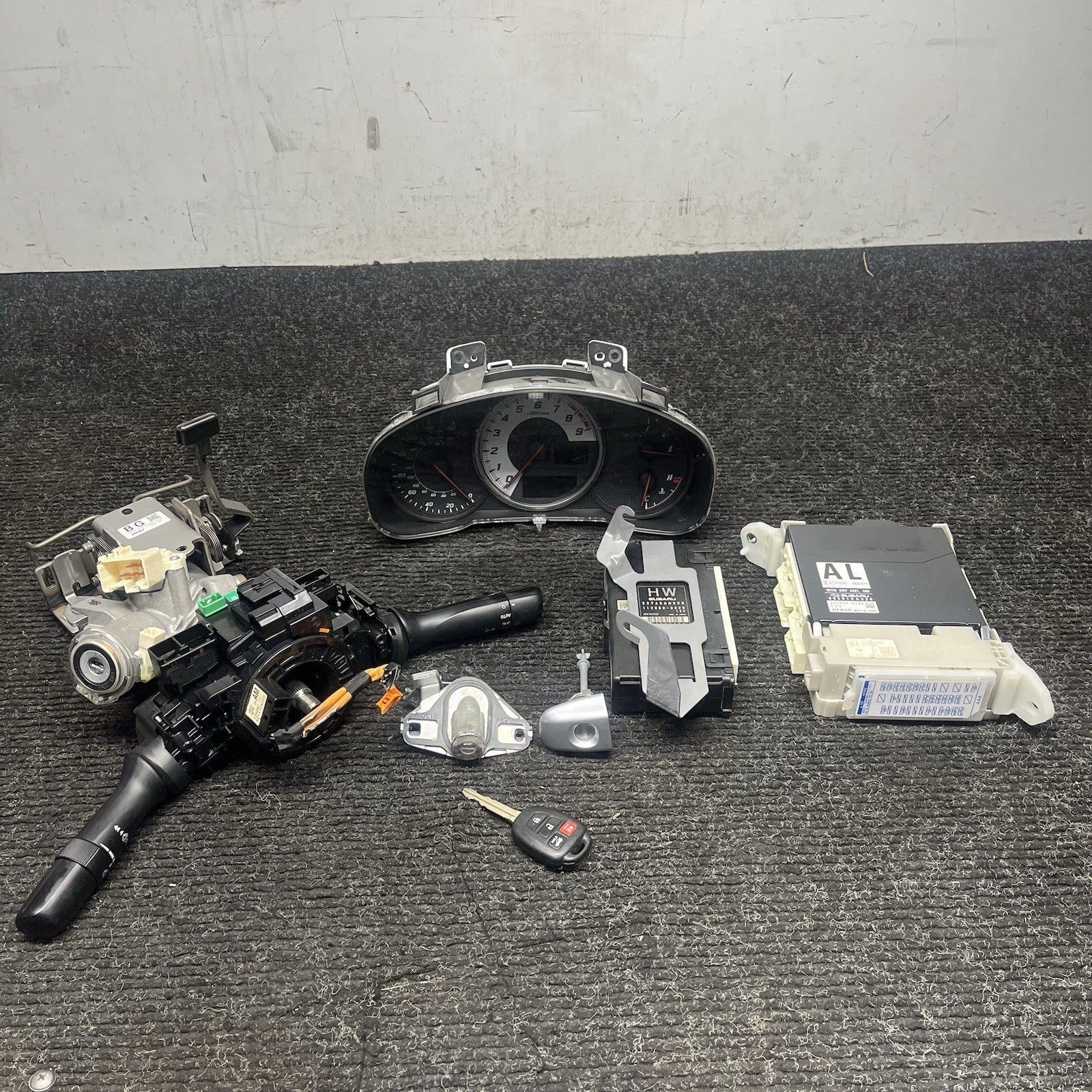 ☑️ 2015 Subaru BRZ FR-S Manual ECU Key Steering Column Cluster Set Factory 98k