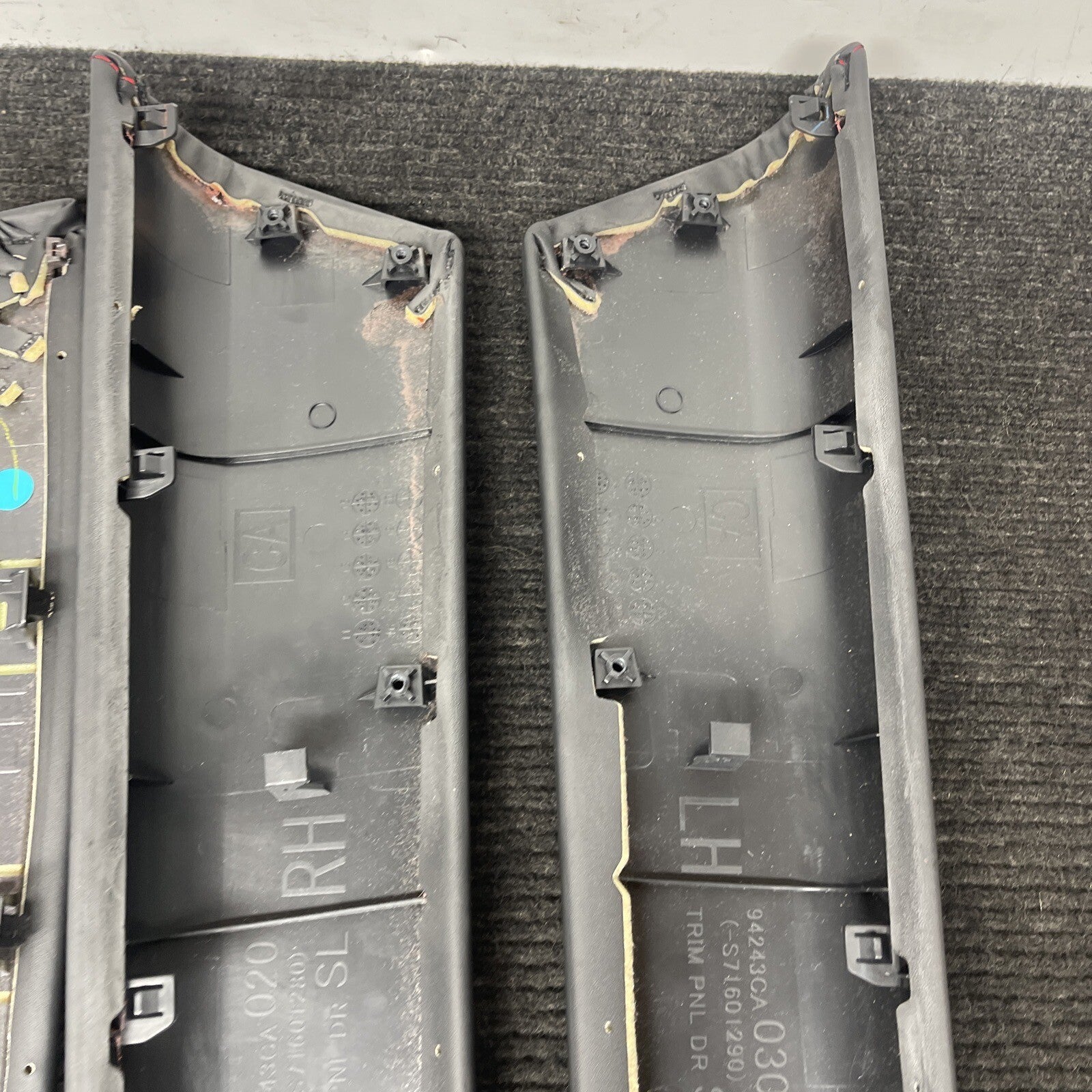 13-19 SCION FRS SUBARU BRZ 86 DOOR PANEL RED STITCHING LEATHER TRIM ARMREST SET