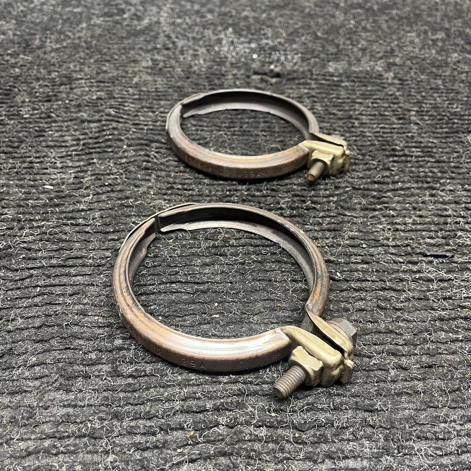 ☑️ 07-13 BMW 335xi 335i Turbo N54 N55 E90 E92 Turbo Exhaust Screw Clamp Pair OEM