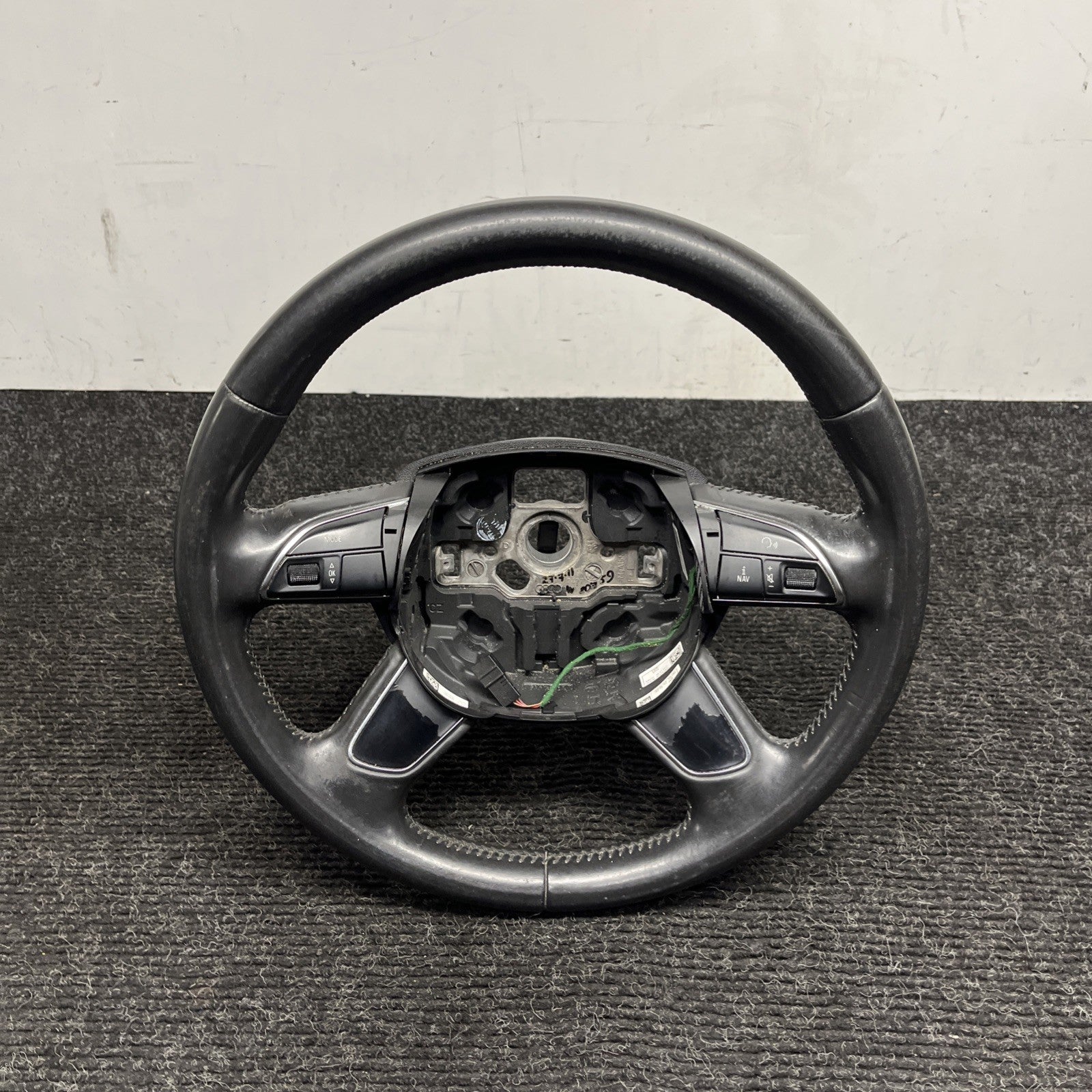 ☑️ 07-11 AUDI 4L Q7 STEERING WHEEL 4 FOUR SPOKE LEATHER OEM