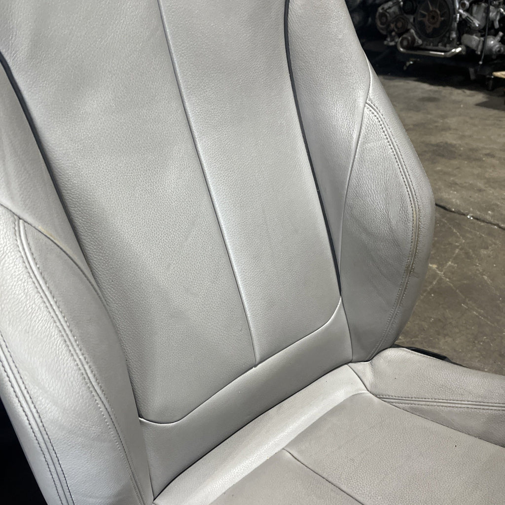 ☑️ BMW 2012-2016 F30 FRONT SPORT SEATS PAIR SET OYSTER OEM NON-HEATED