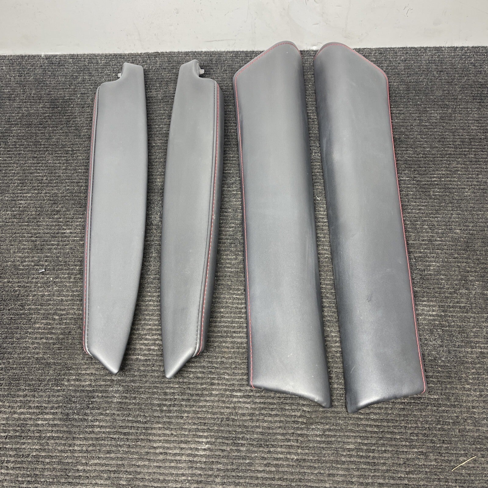 13-19 SCION FRS SUBARU BRZ 86 DOOR PANEL RED STITCHING LEATHER TRIM ARMREST SET