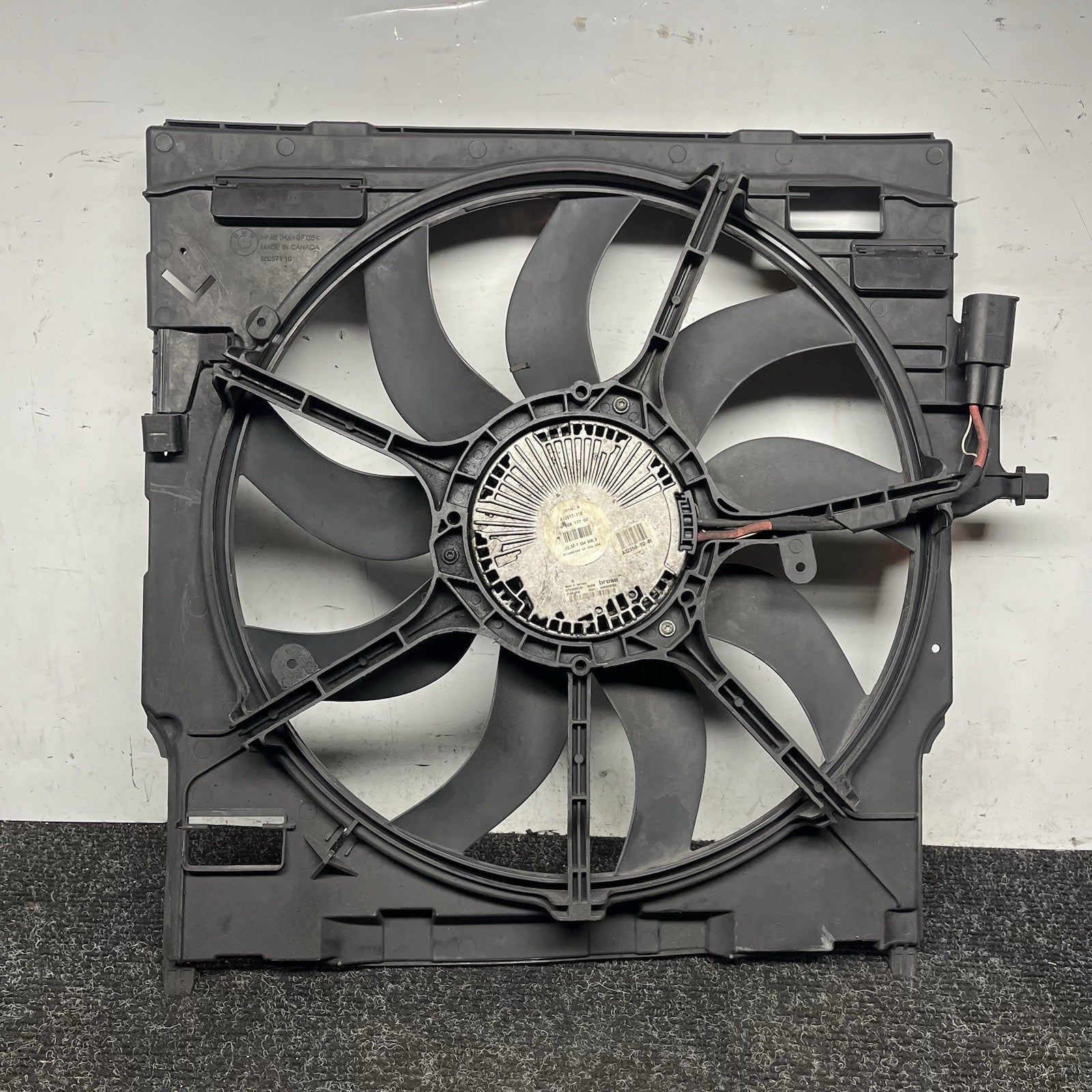 ☑️ 09-13 BMW E70 X5 3.0L DIESEL M57 RADIATOR COOLING FAN ASSEMBLY OEM