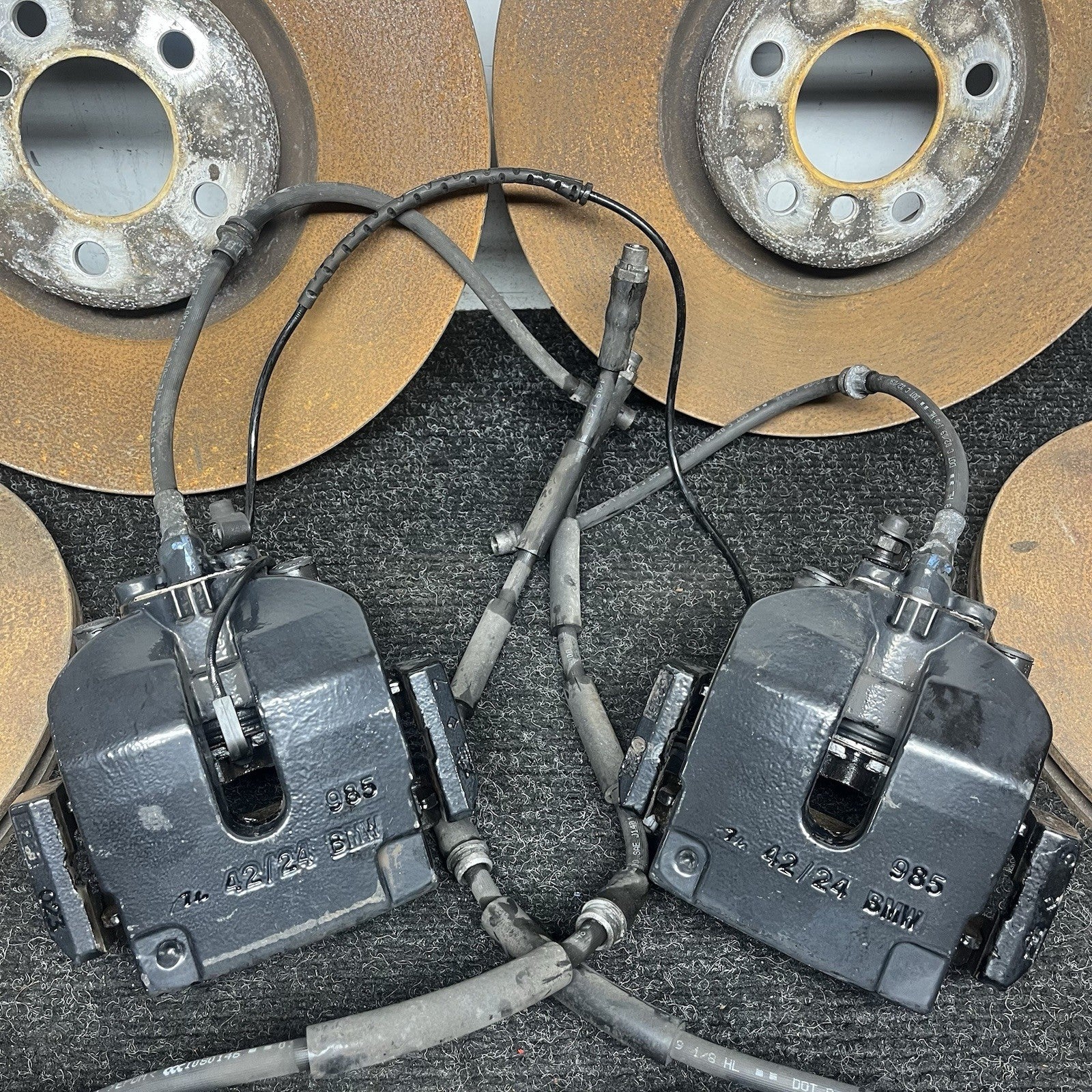 ☑️ BMW E70 X5M X6M (2010-2013) OEM BREMBO BRAKE CALIPER CALIPERS PADS ROTORS SET