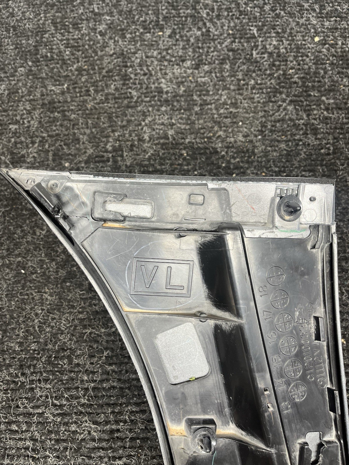 ☑️ 2015 2021 SUBARU WRX STI FRONT RIGHT FENDER MOLDING GARNISH OEM BLACK