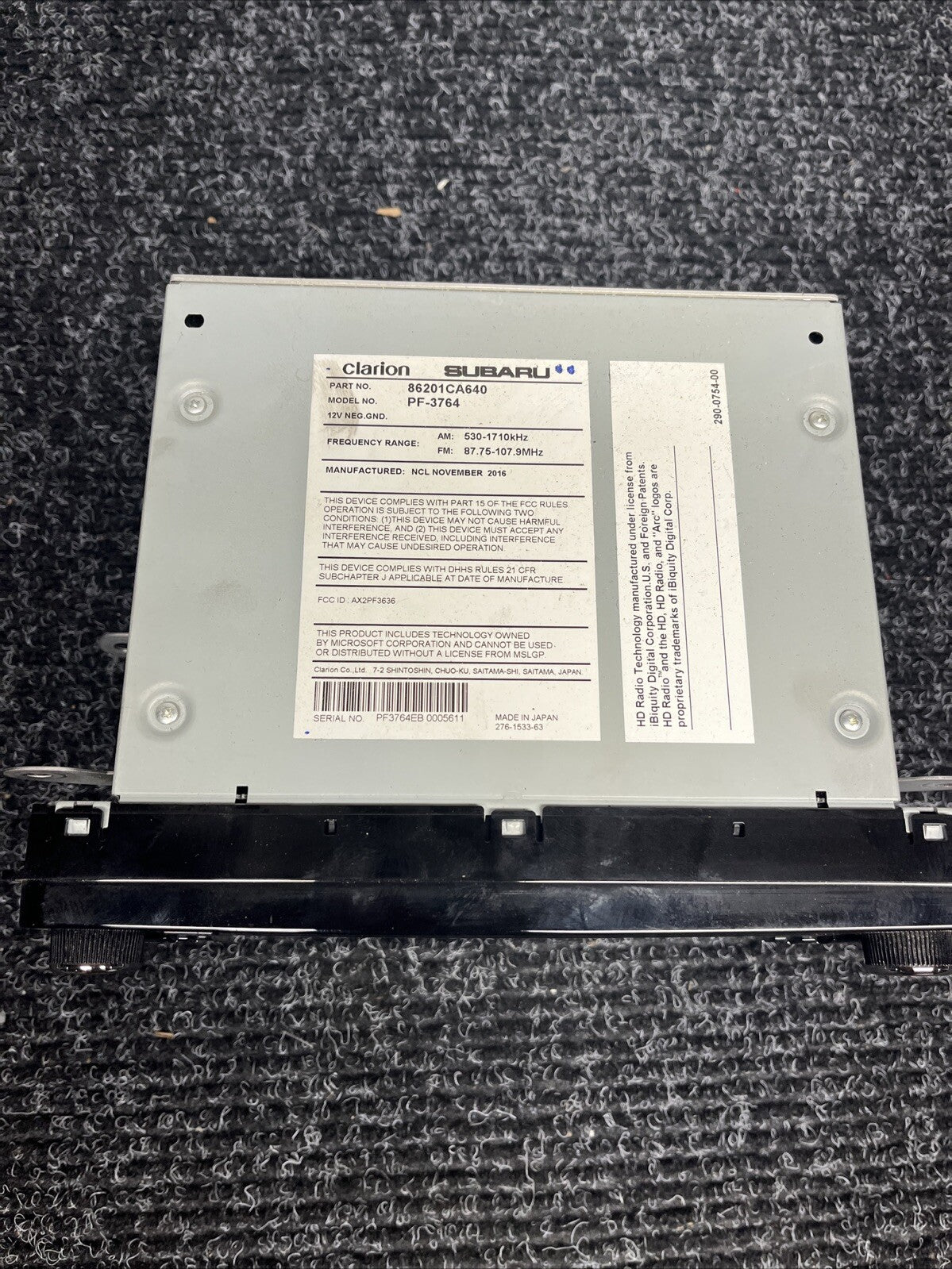 ☑️ 2017-2020 Subaru BRZ Radio Receiver CD Player Information Display CA645UL OEM