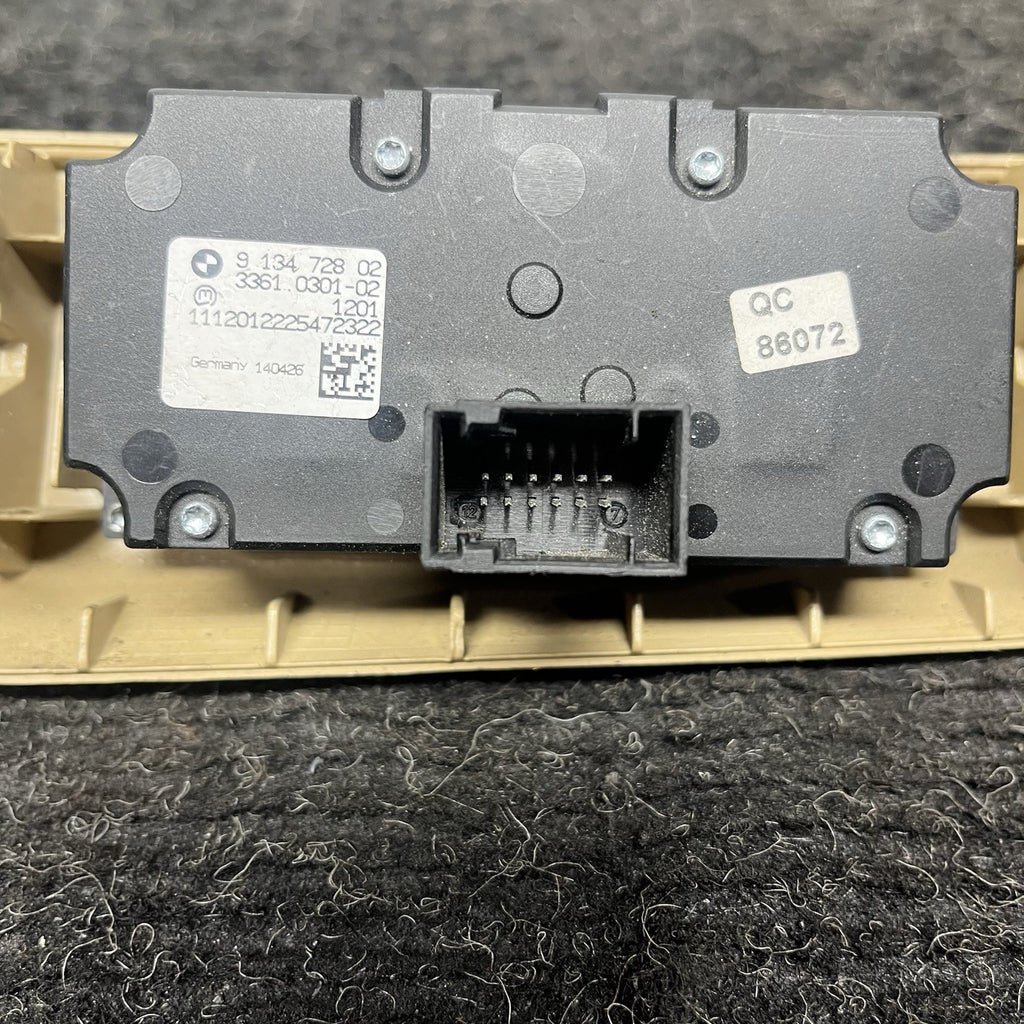 ☑️ 07-13 OEM BMW E92 E93 328 335 Headlight Switch Control Panel Light Tan