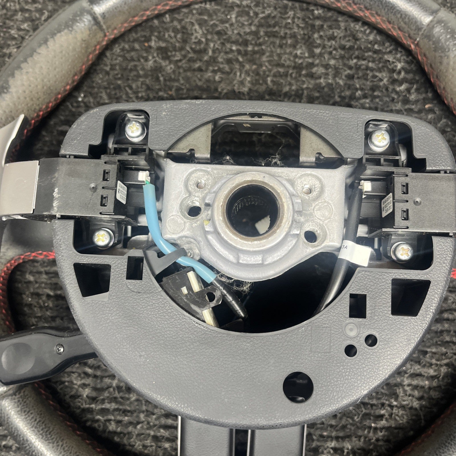 ☑️ 2013-2016 SCION FRS Subaru BRZ OEM Steering wheel Red Stitched Shift Paddles
