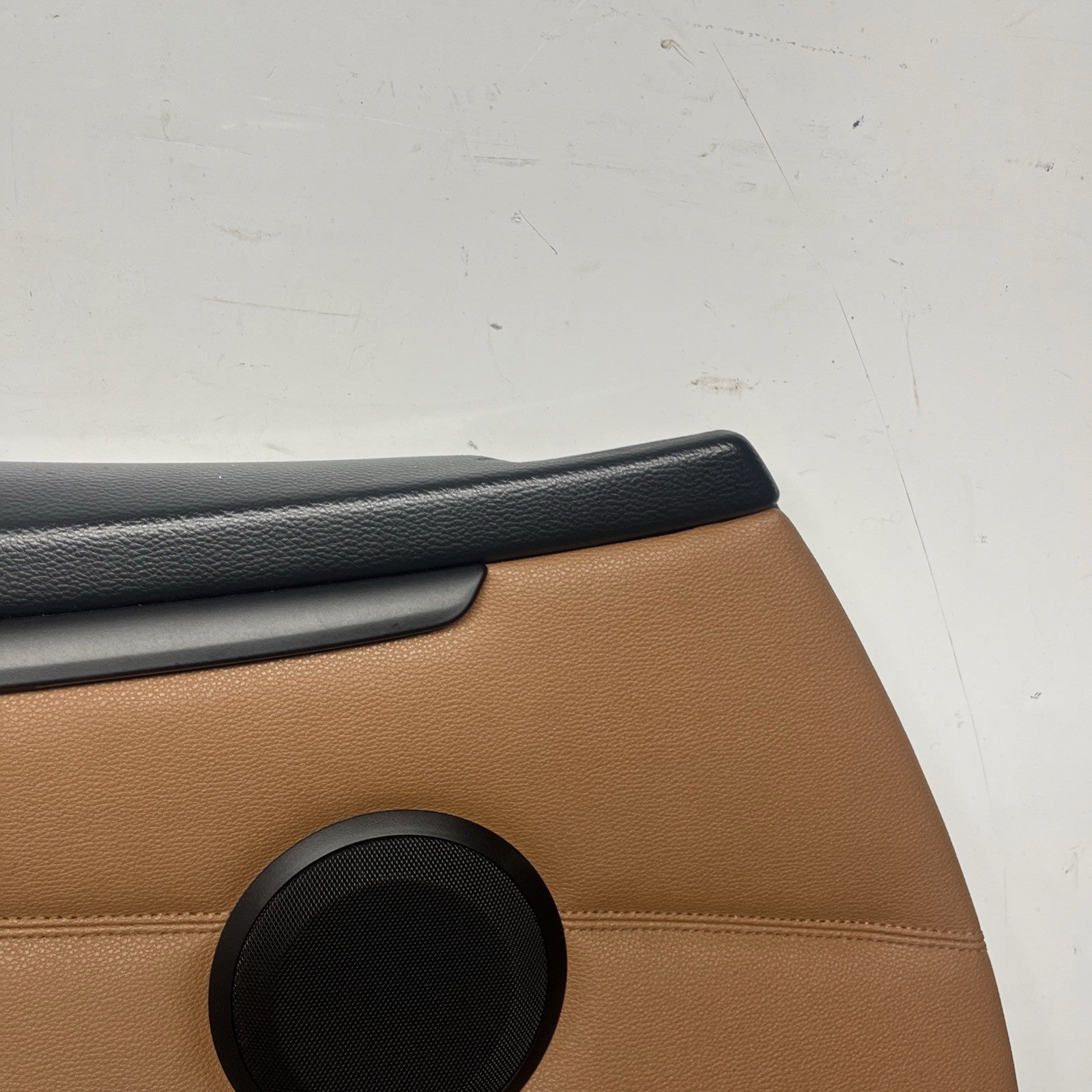☑️ 07-13 OEM BMW E93 E92 Front Driver Door Card Panels SADDLE BROWN LEATHER