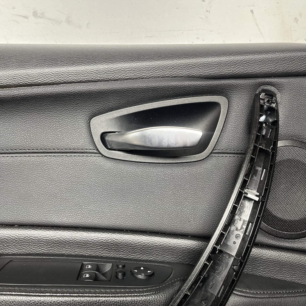 ☑️ 08-13 BMW E88 E82 135i 128i Front Driver Door Card Panel Vinyl Black