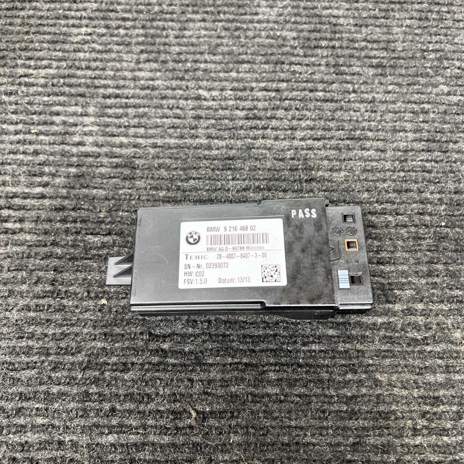 ☑️BMW 528i 535i 550i F10 REAR LEFT SEAT HEAT HEATED CONTROL MODULE OEM 2011-2016