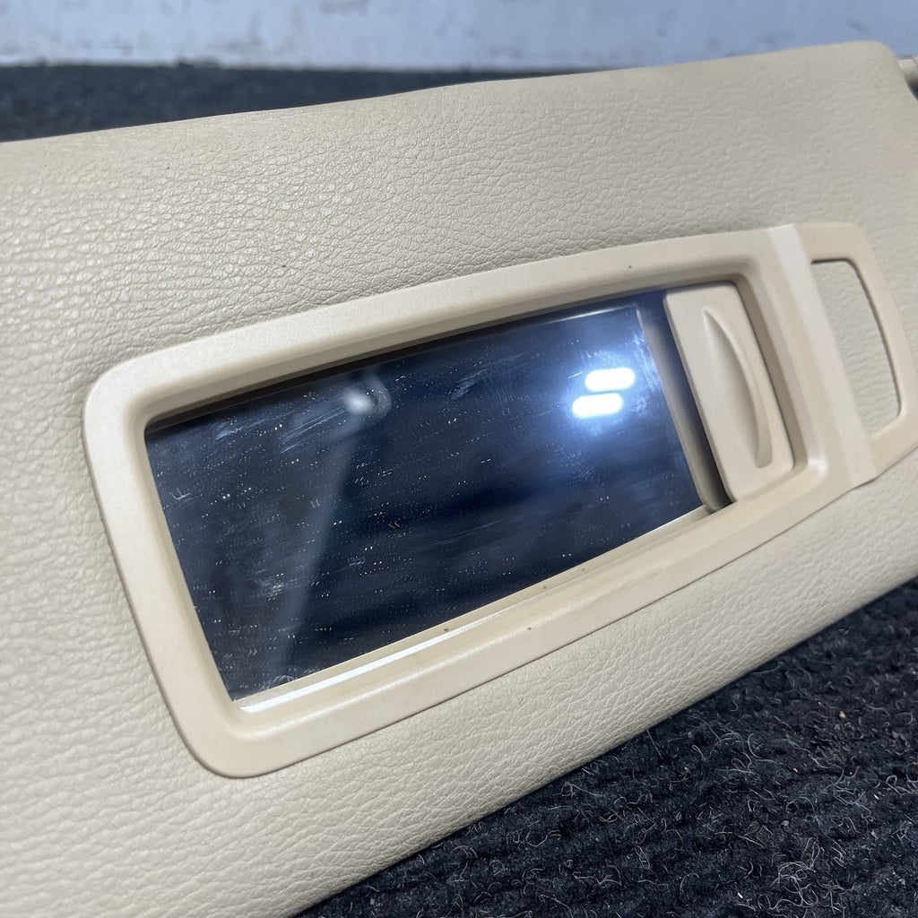 ☑️ 2007-2013 BMW E70 X5 X5M Front Left Right Interior Sun Visor Pair BEIGE OEM