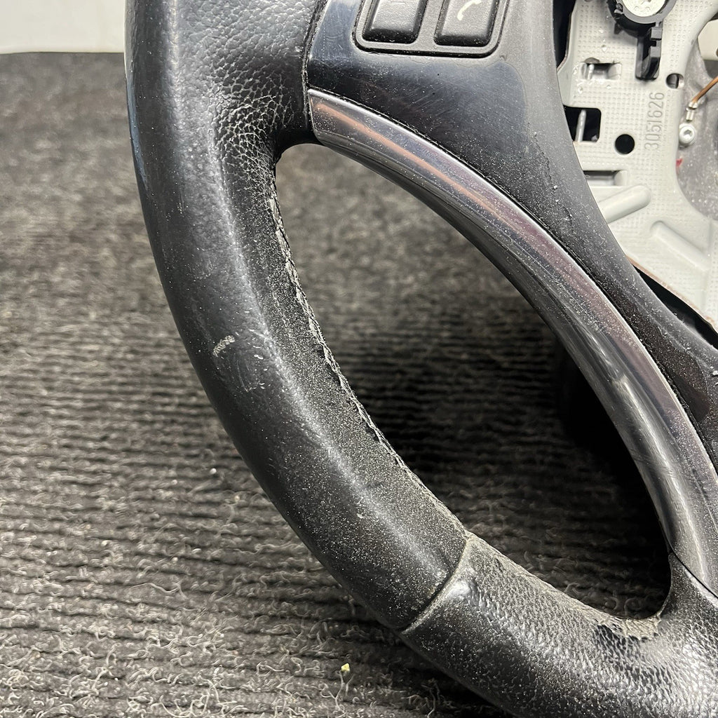 ☑️ 06-10 OEM BMW E92 E93 335 Sport Steering Wheel Black LEATHER w/ Manual