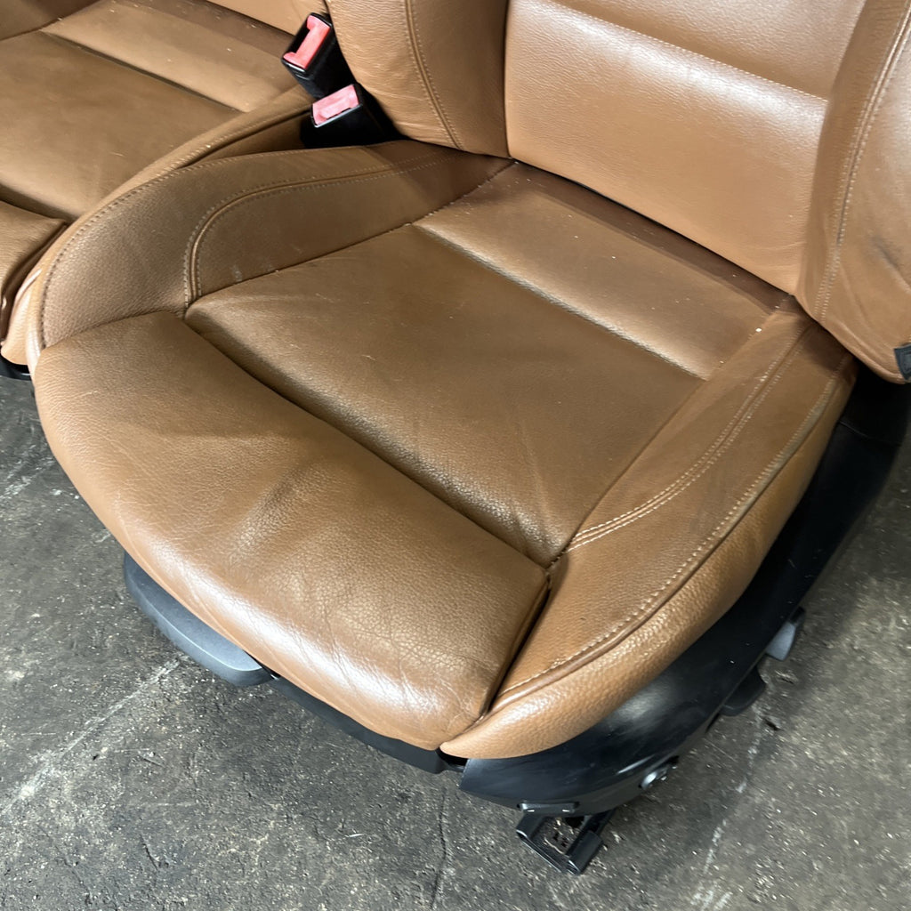 ☑️ BMW E92 328 335 2dr Front & Right Interior Sport Seat Set Saddle Brown OEM