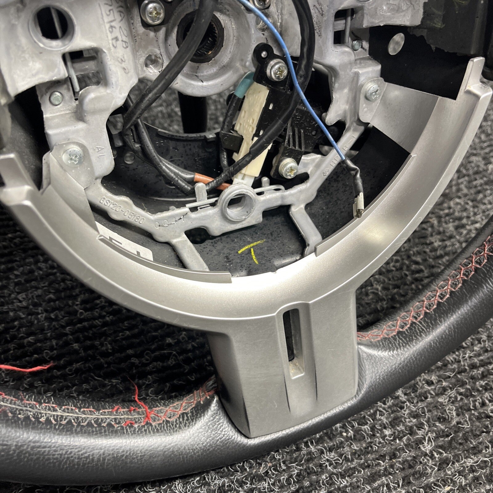 ☑️ 2013-2016 SCION FRS Subaru BRZ OEM Steering Wheel Red Stitched Shift Paddles