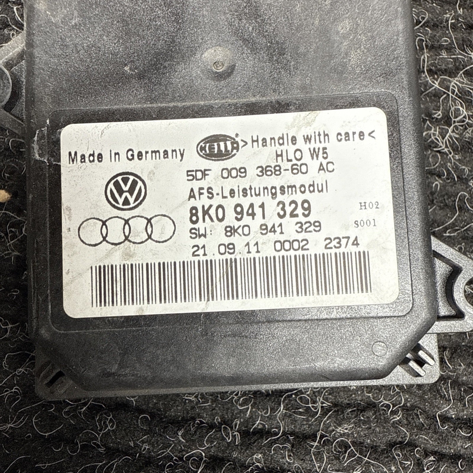 ☑️ 2009-2012 OEM Audi A4 S4 8K AFS HEADLIGHT MODULE 8K0941329
