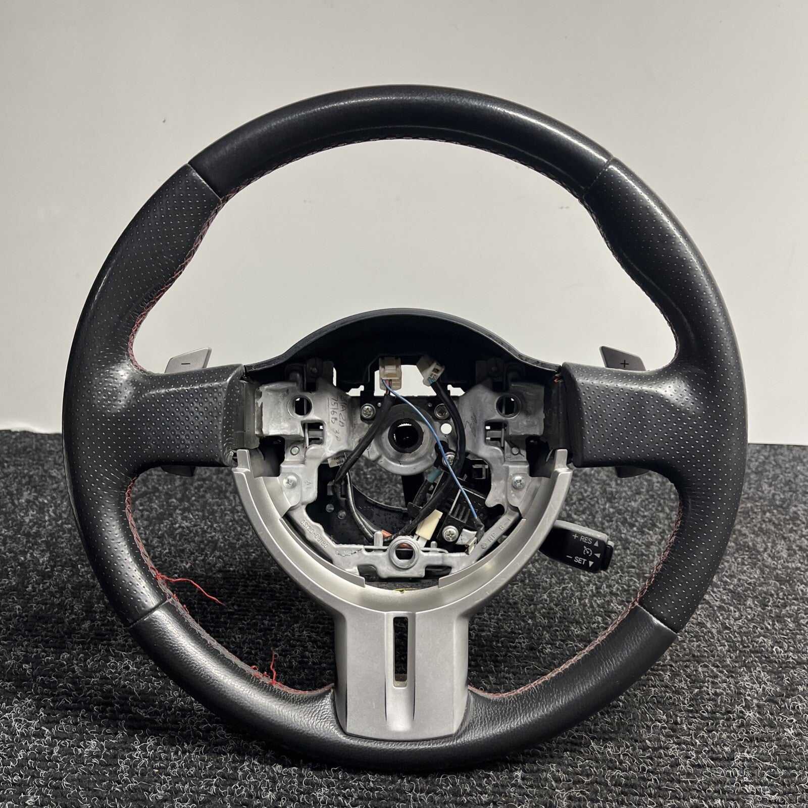 ☑️ 2013-2016 SCION FRS Subaru BRZ OEM Steering Wheel Red Stitched Shift Paddles