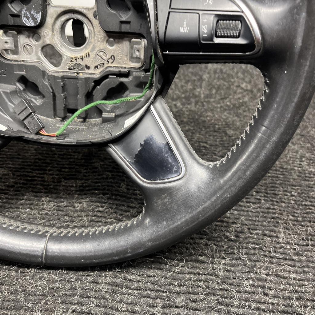☑️ 07-11 AUDI 4L Q7 STEERING WHEEL 4 FOUR SPOKE LEATHER OEM