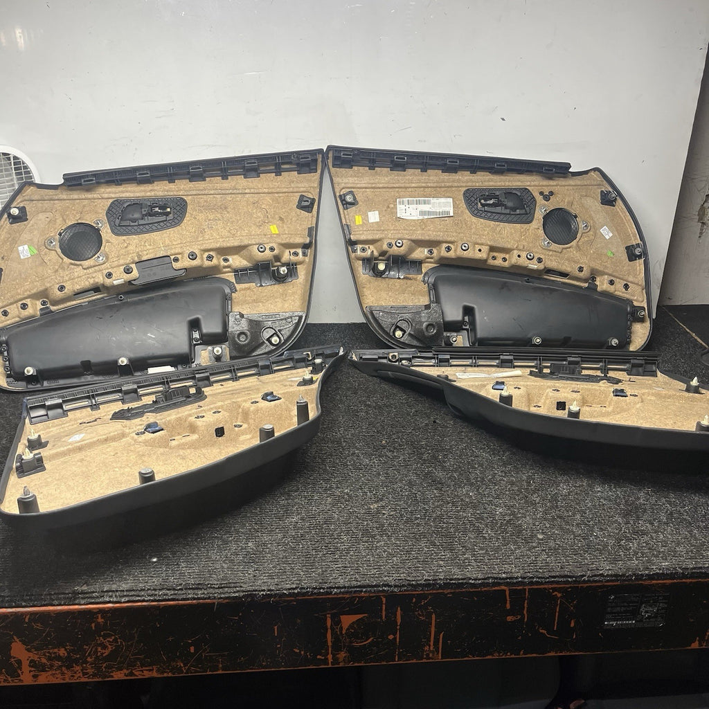☑️ 08-11 OEM BMW E90 M3 Sedan Full Set Door Card Panel Leather Novillo Black