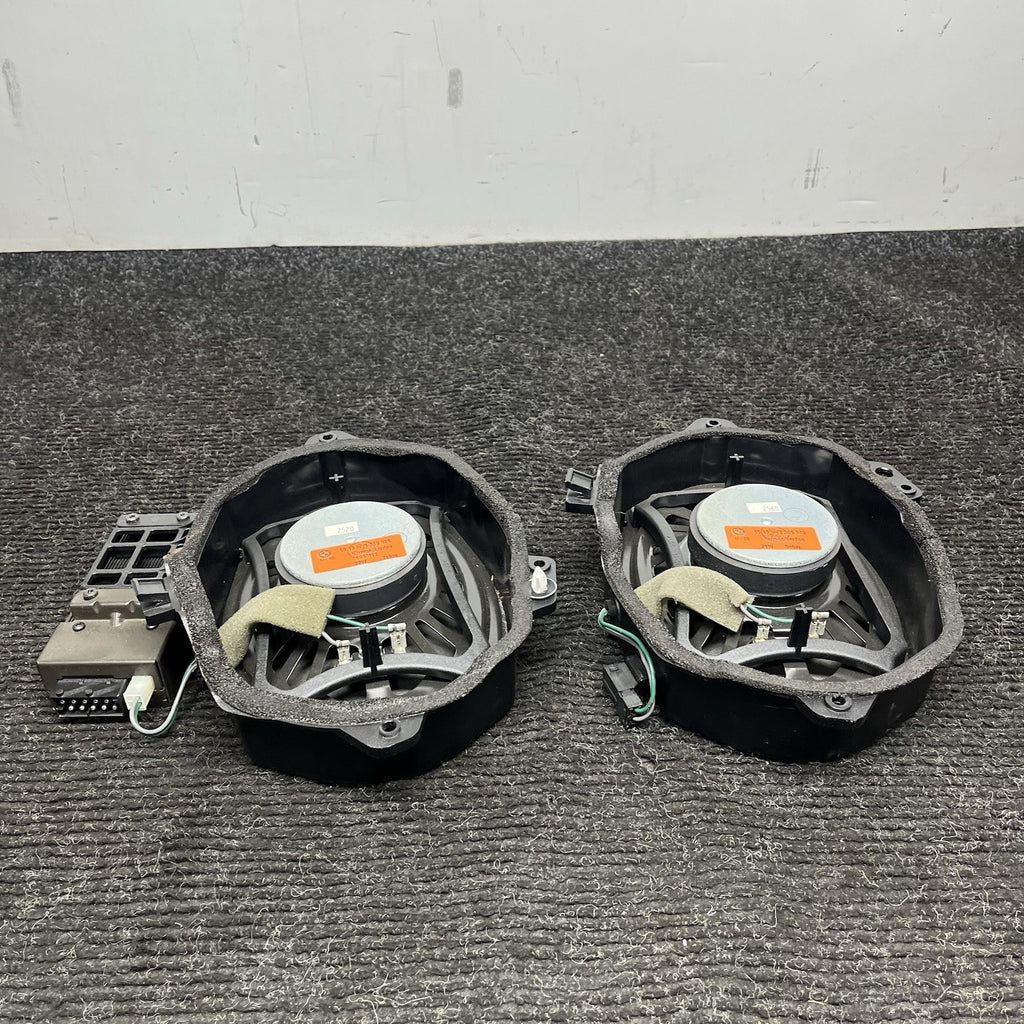 ☑️ 01-06 OEM BMW E46 330 M3 Left Right Deck Subwoofer Speaker Harman Kardon SET