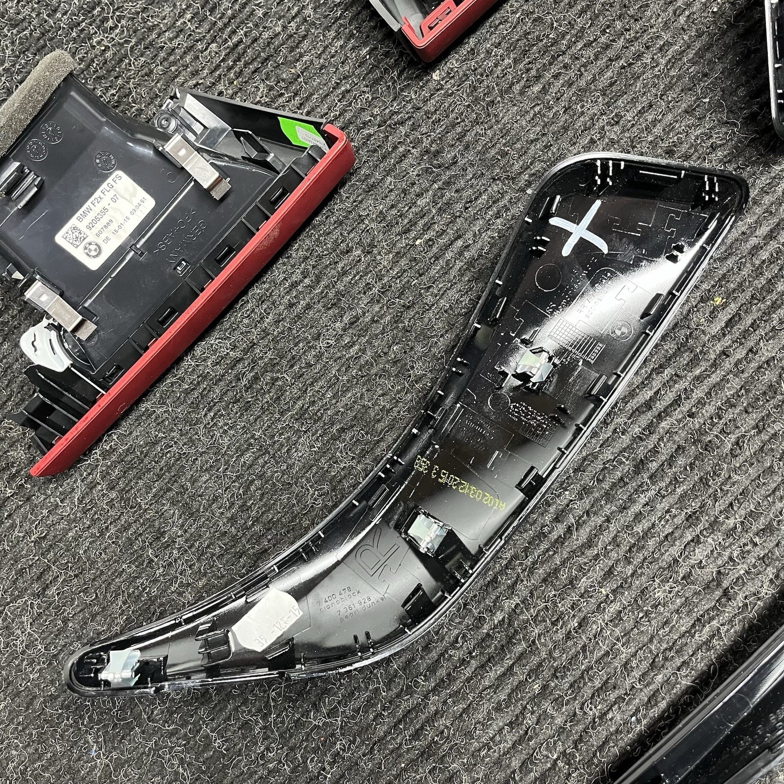 ☑️ BMW F22 F23 Interior Trim Set Black Red Sport Line Dash Vent Trim M235i OEM