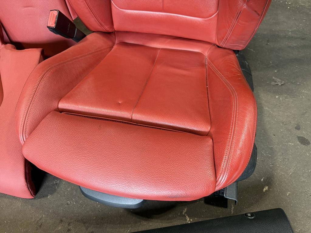☑️14-20 OEM BMW F22 M235 Leather Dakota Sport Seats Door Panels Interior RED SET