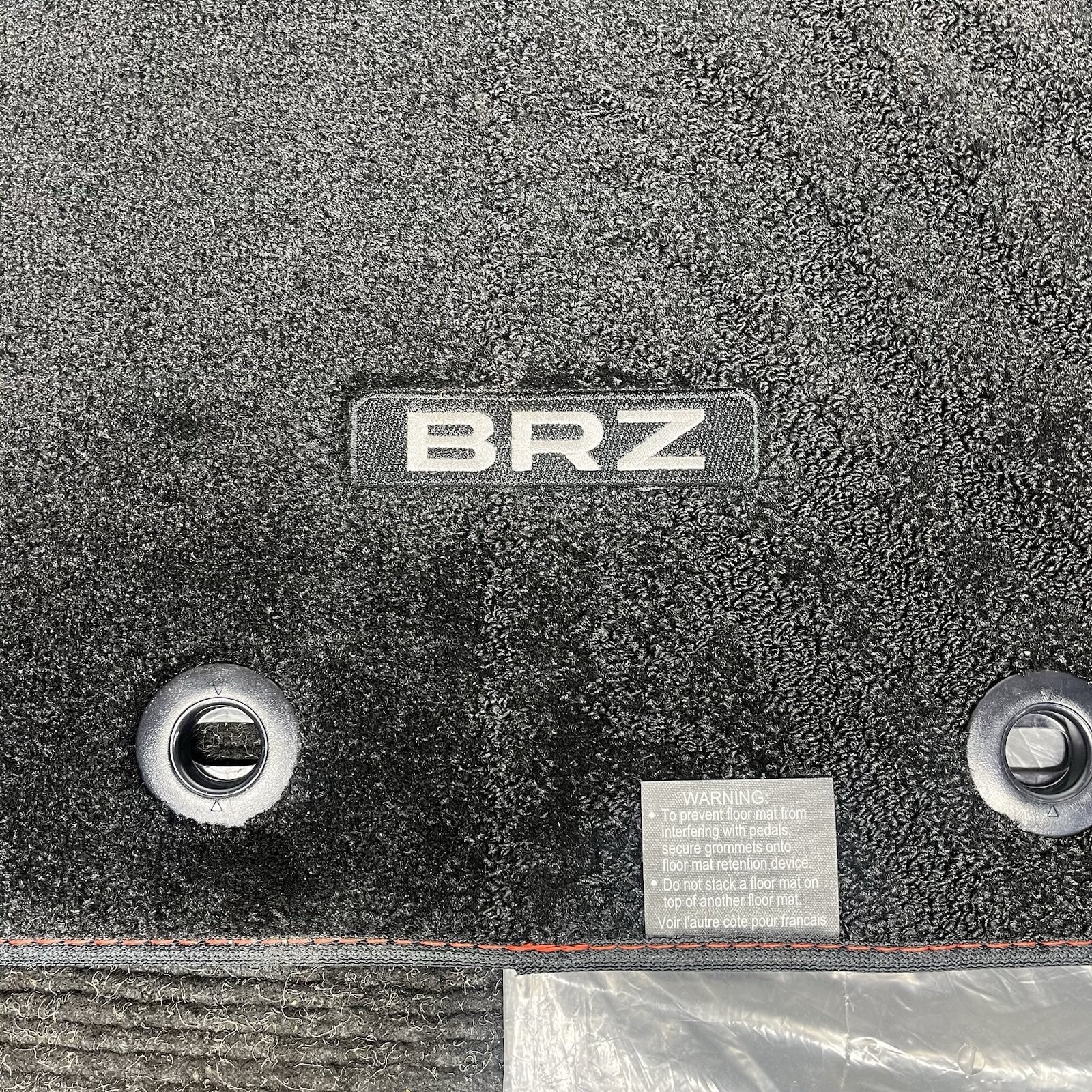 ☑️ 2022-2025 Subaru BRZ OEM Black Carpeted Floor Mats Red Stitching Brand New