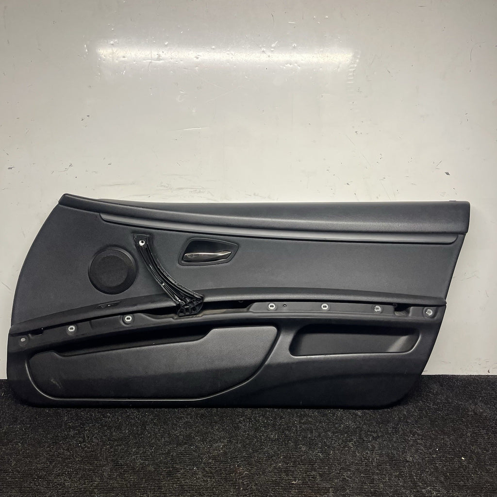 ☑️ 07-13 OEM BMW E93 E92 Front Passenger Door Card Panels Black Dakota LEATHER