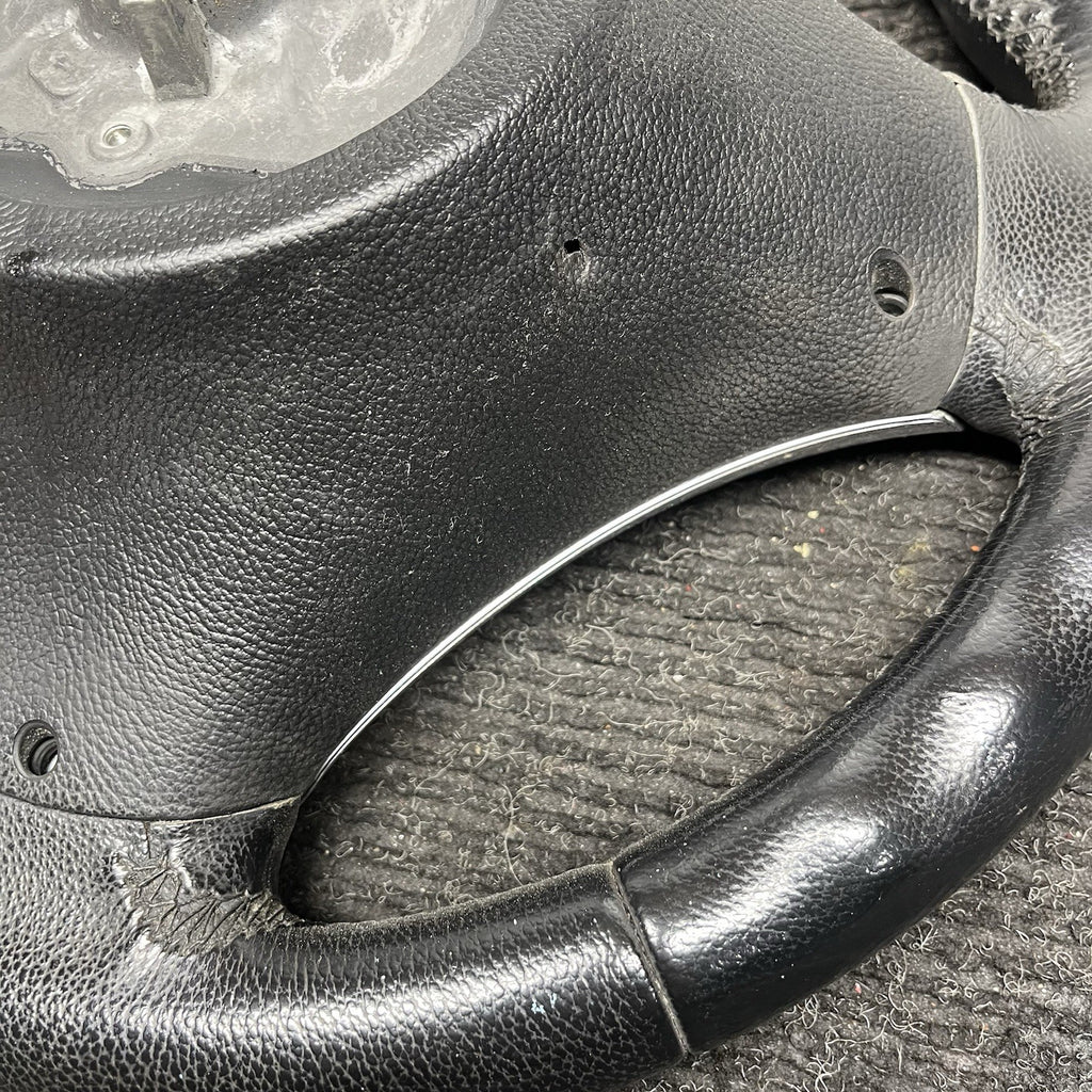 ☑️ 06-10 OEM BMW E92 E93 335 Sport Steering Wheel Black LEATHER w/ Manual