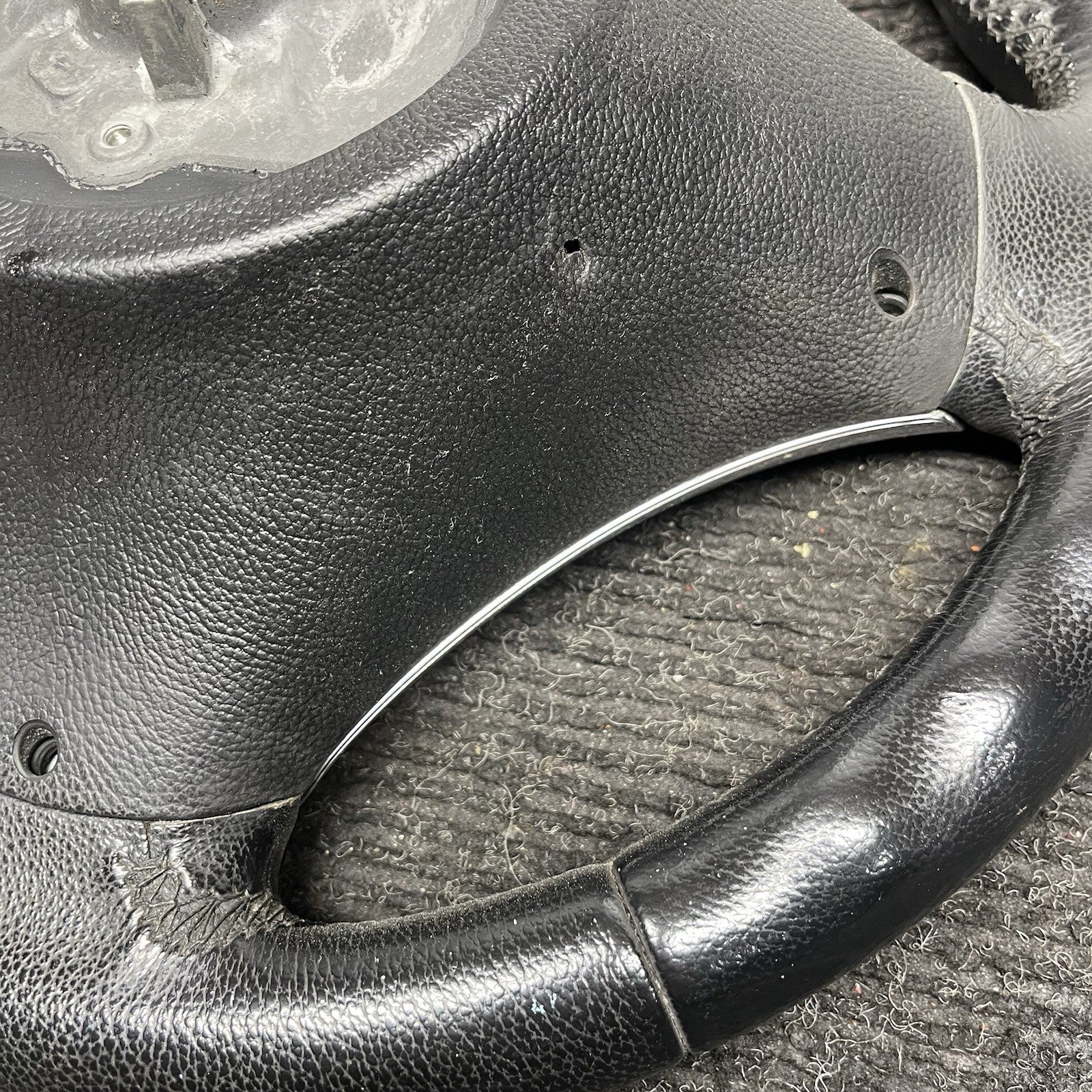 ☑️ 06-10 OEM BMW E92 E93 335 Sport Steering Wheel Black LEATHER w/ Manual