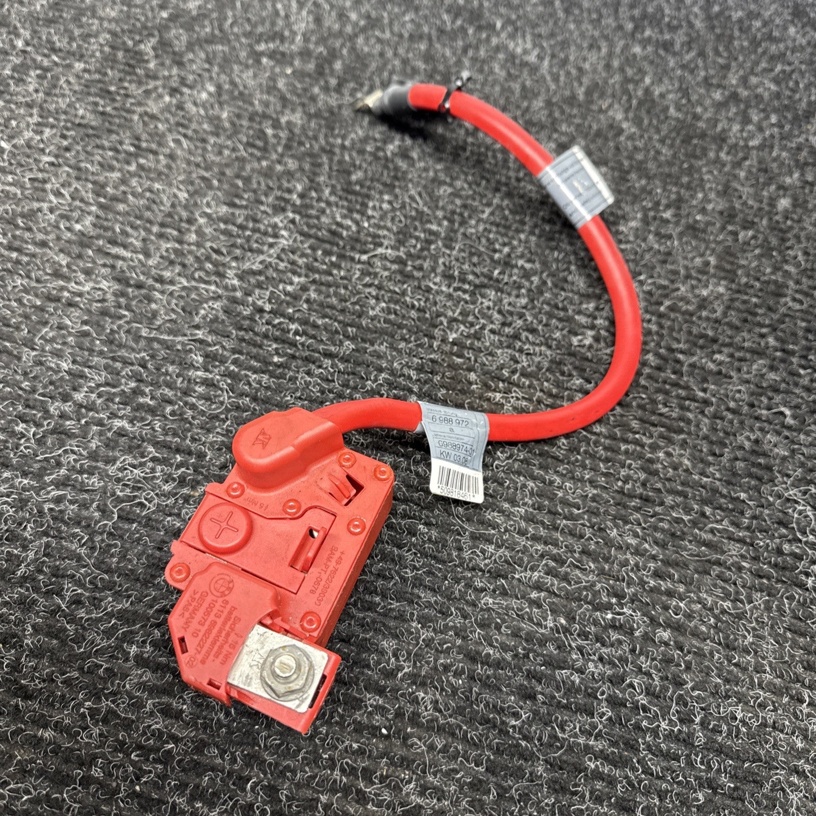 ☑️06-13 OEM BMW E82 E90 E92 M3 335 Battery Plus Pole Terminal Positive Red Cable
