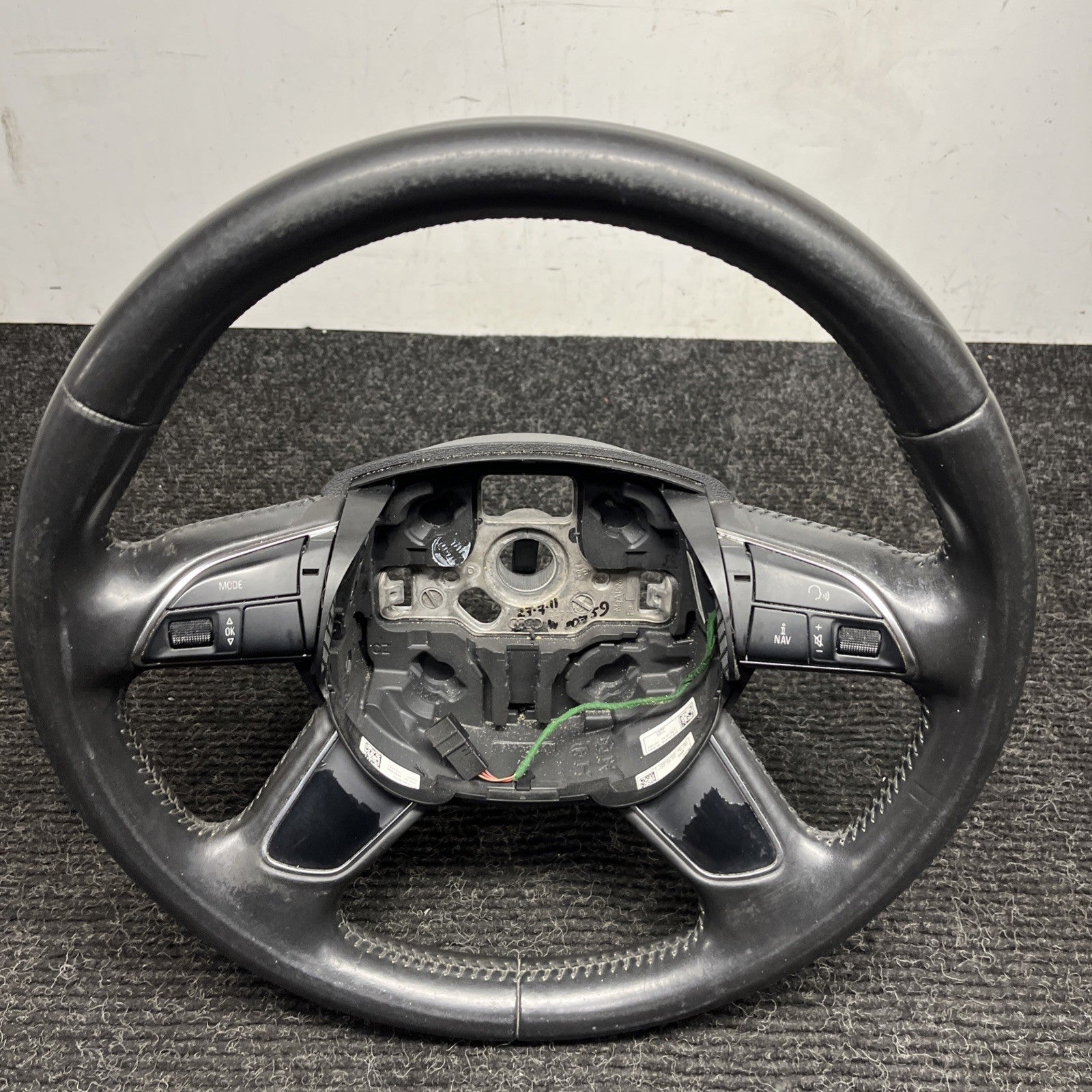 ☑️ 07-11 AUDI 4L Q7 STEERING WHEEL 4 FOUR SPOKE LEATHER OEM