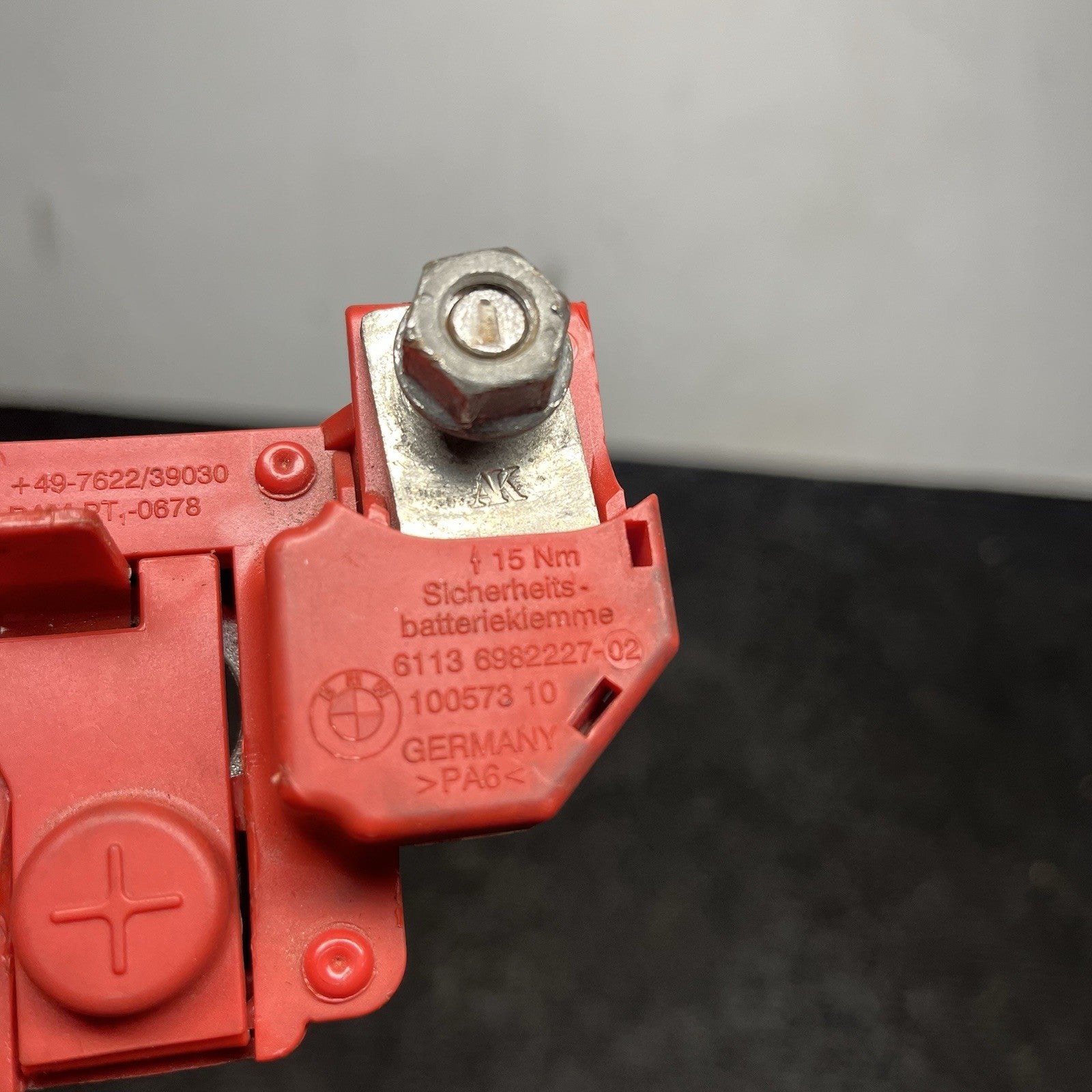 ☑️ 06-13 OEM BMW E82 E90 E92 M3 Battery Plus Pole Terminal Positive Red Cable