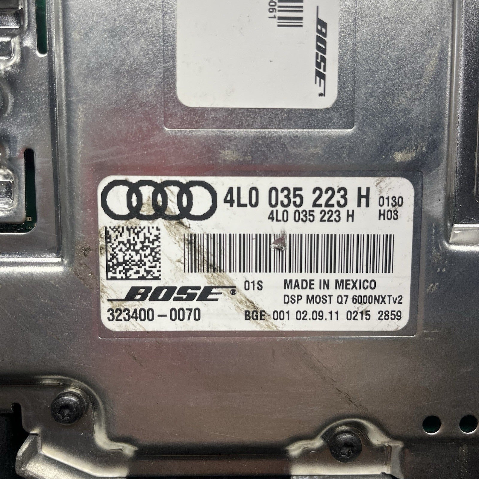 ☑️ OEM 2012 - 2015 AUDI Q7 BOSE AMPLIFIER AMP RADIO STEREO 4L0 035 223 H (MK)