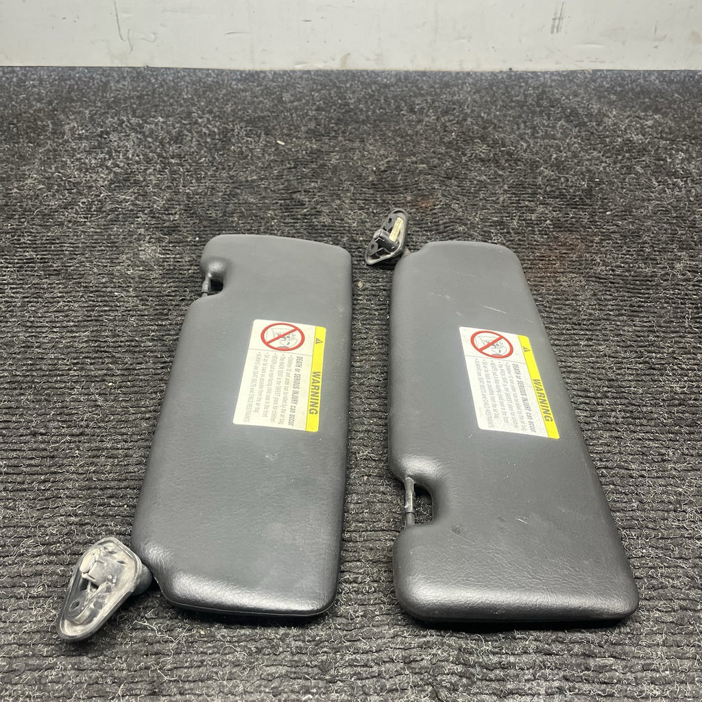 ☑️ 2003 BMW E46 330ci CONVERTIBLE LEFT & RIGHT SUN VISORS SET PAIR BLACK OEM