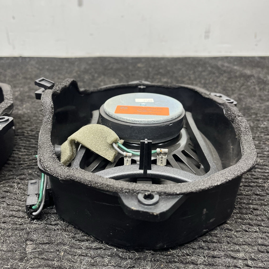 ☑️ 01-06 OEM BMW E46 330 M3 Left Right Deck Subwoofer Speaker Harman Kardon SET